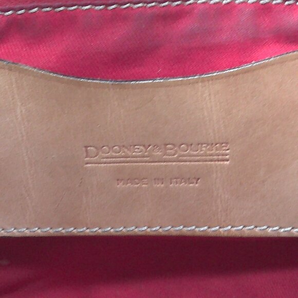 Dooney & Bourke Vintage Classic Signature Heart Pattern Y2K Leather Canvas Tote - Picture 8 of 9